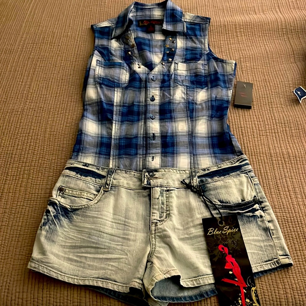 Blue spice blue/white denim